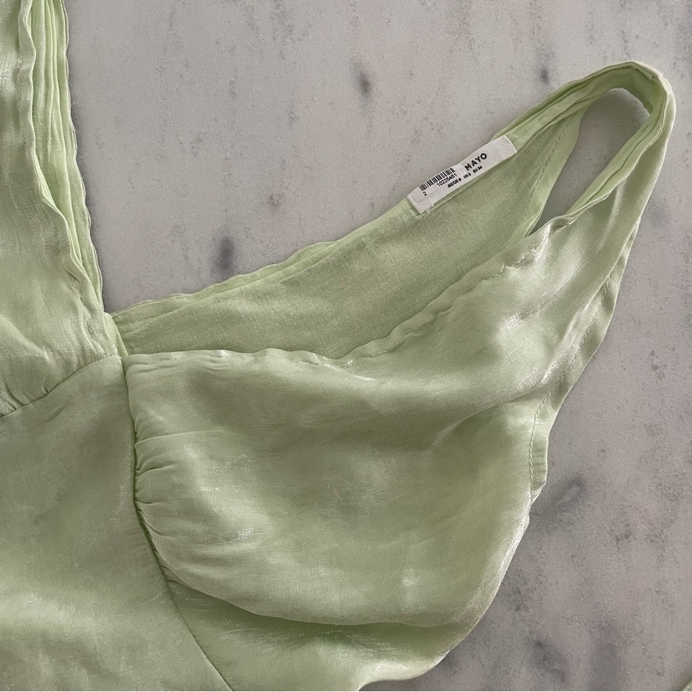 Peppermayo Loren dress in Light Green Sage shimmer - size 2 - Picture 6 of 17